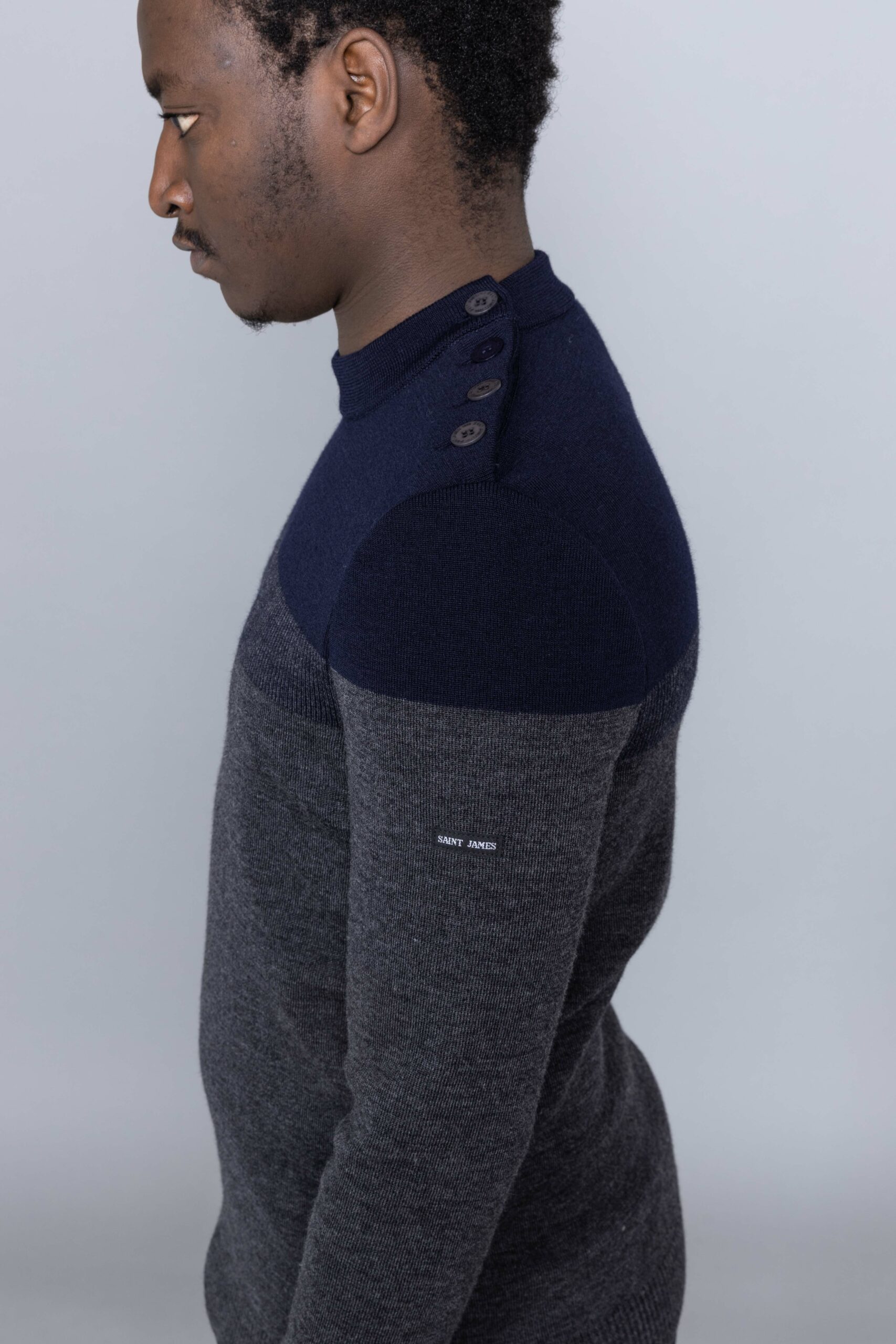 Aquitaine Knitwear Grey/Marine – Image 6