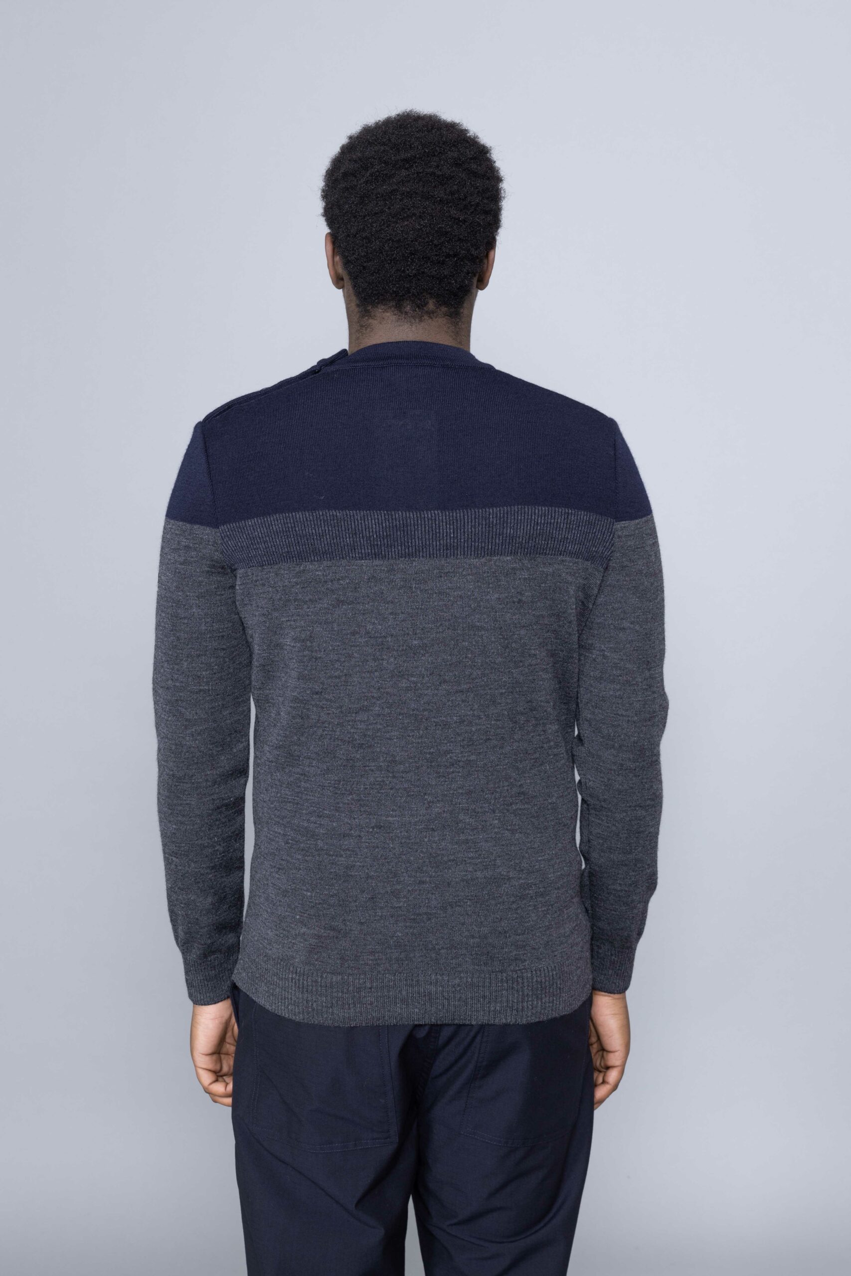 Aquitaine Knitwear Grey/Marine – Image 2